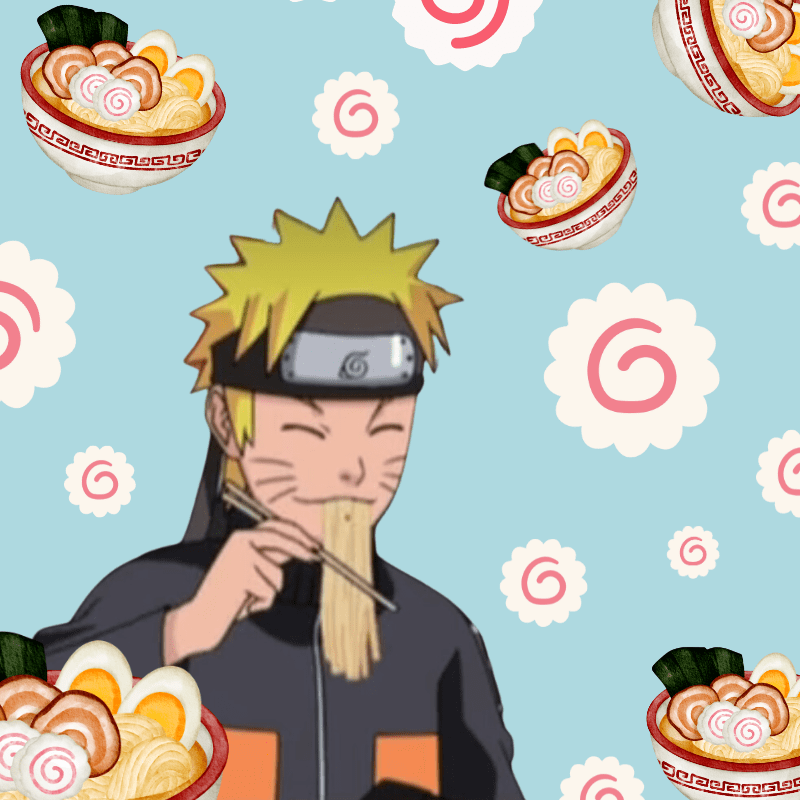 Imagem do Naruto comendo Ramen.
