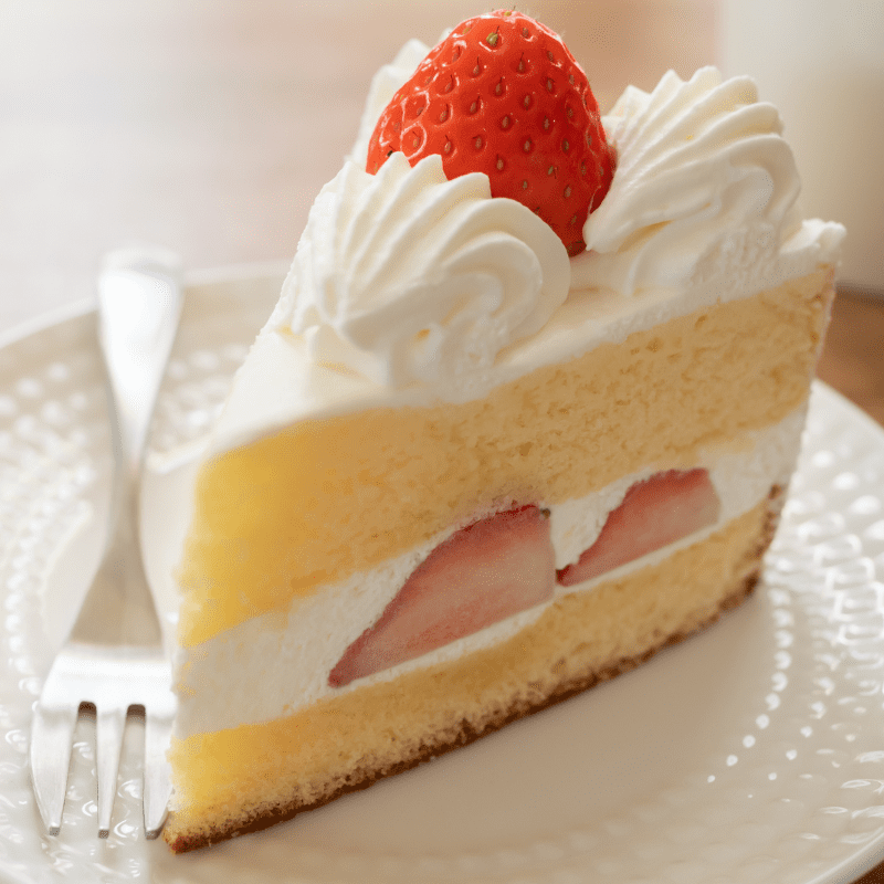 Foto de um strawberry shortcake da vida real.