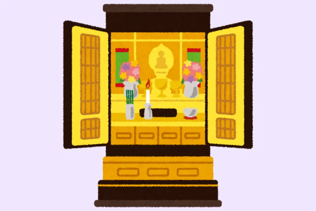 ilustração de um butsudan