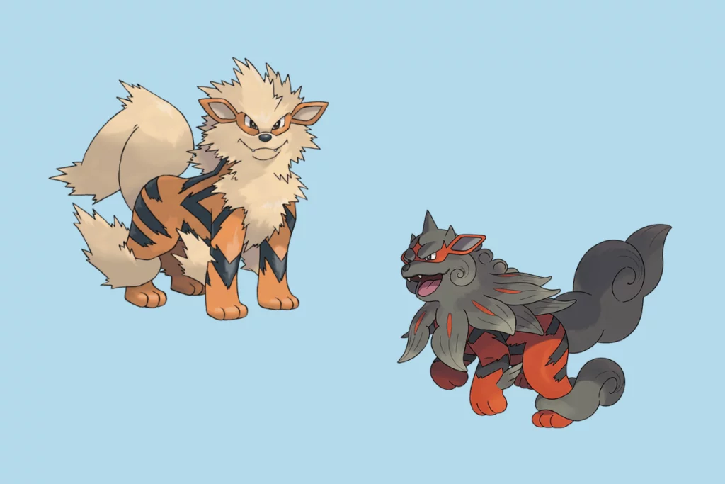Arcanine e Hisuian Arcanine, pokemons inspirados no Shisa