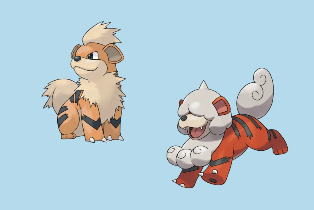 Growlithe e Hisuian Growlithe, pokemons inspirados no Shisa