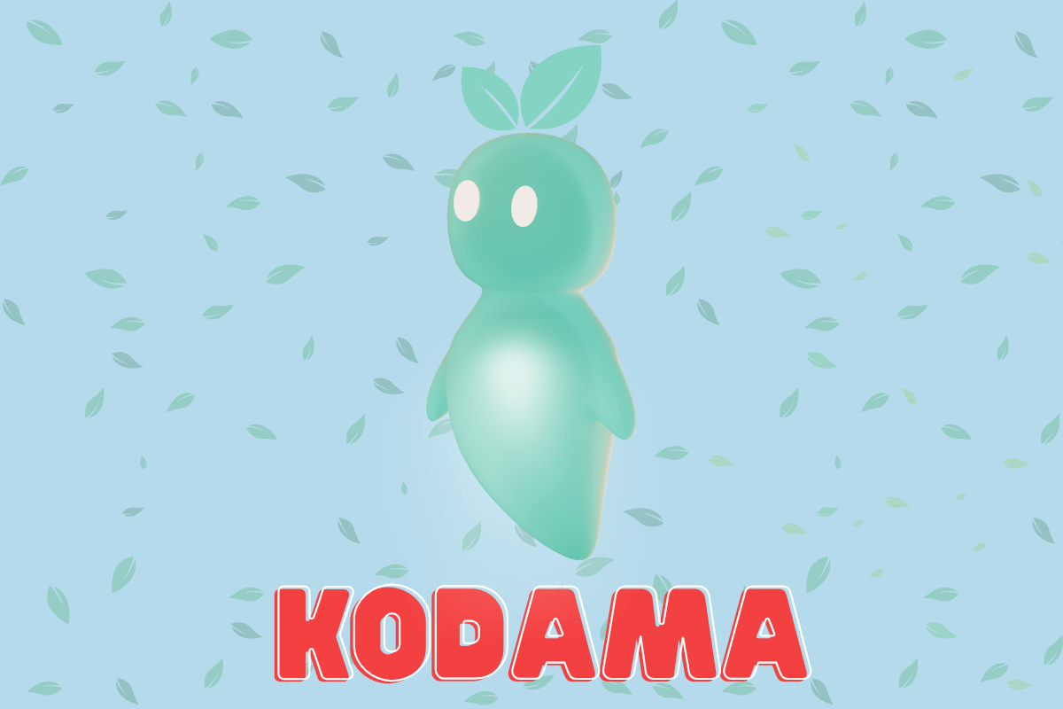 imagem de kodama com folhas na cabeça
