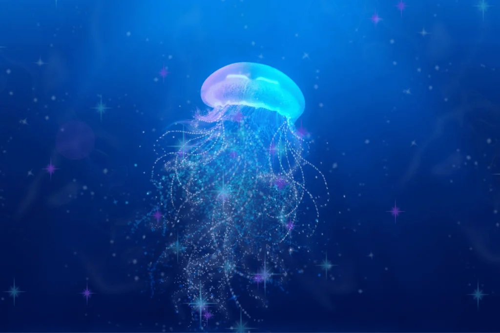 imagem de agua viva para ilustrar a lenda da agua viva e watatsumi