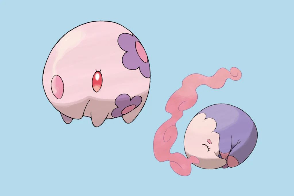 Pokémon munna e musharna, inspirados no yokai baku
