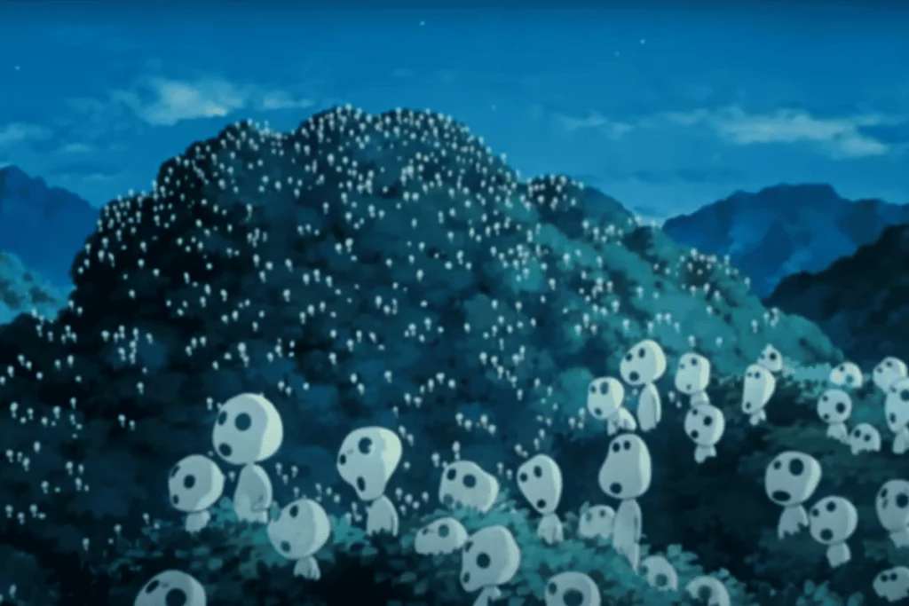 kodama de princesa mononoke do studio ghibli.